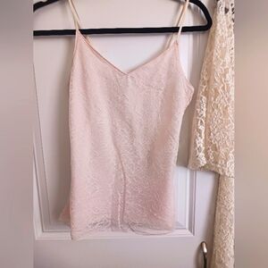 A bundle of 2 tanks Banana republic size s color pale pink the other is ???